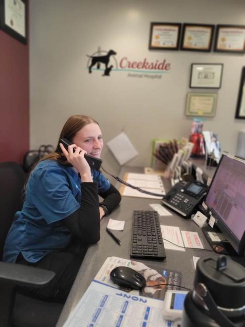 Allison in reception 